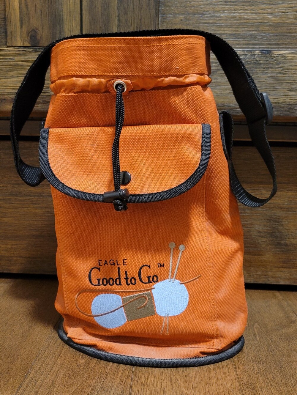 Eagle Good To Go Orange Tote Bag Knitting Bag Drawstring Closure - Picture 1 of 1